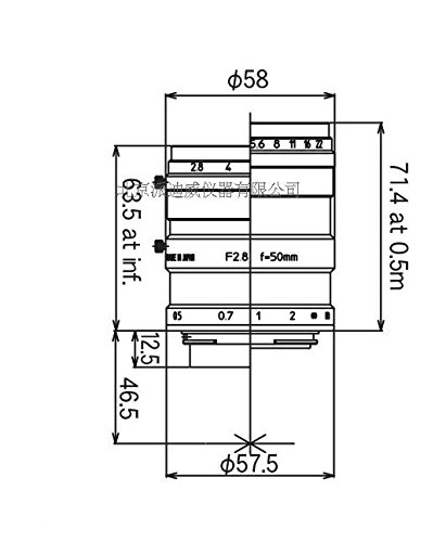 kowa鏡頭 物鏡 LM50CLS F接口專(zhuān)用低畸變鏡頭 顯微鏡物鏡