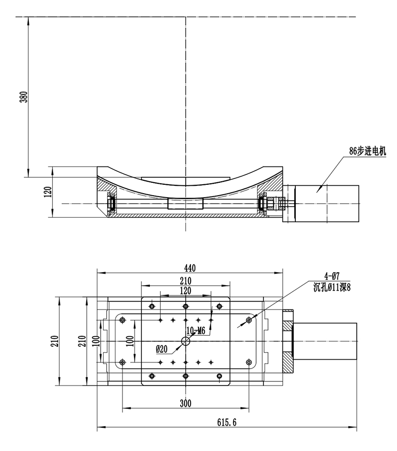 PT-GD307 電動(dòng)角位臺 角度調(diào)節(jié)臺 傾斜調(diào)整臺 ±20度調(diào)節(jié)臺承載100公斤
